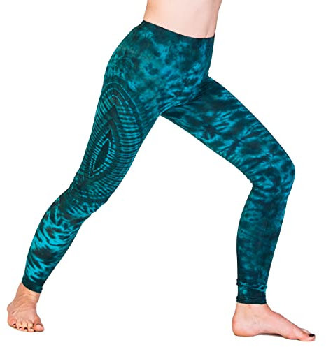 PANASIAM Leggings batik2, TD12 Blue-Green, L