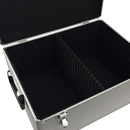 VDD Vinylkoffer - LP-Einzelkoffer für 200 Singles Silberaluminium