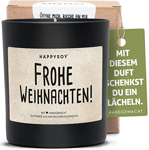 Geschenk Weihnachten Duftkerze aus Soja mit Spruch - natürlich, handgemacht - nachhaltige Geschenkidee - Freund Freundin Eltern Mama Papa Oma Opa- Merry Christmas Deko Xmas - Frohe Weihnacht