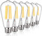 AidSci Vintage Edison Light Bulb LED, E27 Edison Screw ST64 Filament Bulb 4W (40W Equivalent) 400LM 2700K Warm White, Retro Old Fashioned Style Antique Lamp, 6-Pack Clear Glass