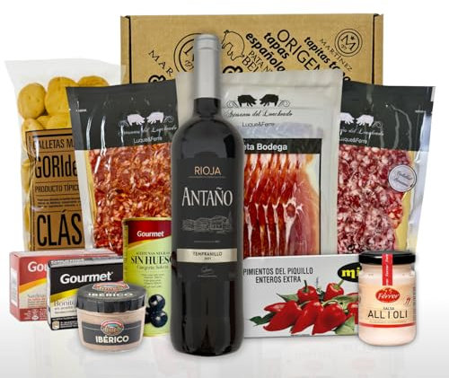 Präsentbox - Ein Tapas-Abend für Zwei - Spezialitäten aus Spanien - Geschenk-Idee für Gourmets & Freunde der spanische Küche