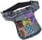 GURU SHOP Stoff Sidebag & Patchwork Hüfttasche, Goa Gürteltasche, Bauchtasche aus Nepal - Schwarz/bunt, Unisex - Erwachsene, Baumwolle, 27x20x4 cm