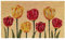 Banzaii Fußmatte Kokos 40 x 70 cm mit PVC Rückseite rutschfest - Tulpen