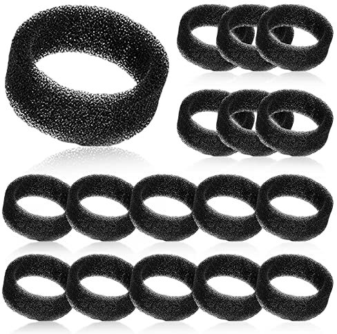 16 Stücke Katzenbrunnen Filter Schwamm Rund Trinkbrunnen Schaum Filter Schwarz Wasserpumpenfilter Schwamm Ersatz Filter für 2,5 L/ 84 Unzen Edelstahl Katzenbrunnen Haustier Trinkwasser Gesund