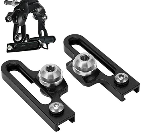 Bike C Clamp Bremsbelag, 2 Stück Fahrradbremsbeläge Mountain Aluminiumlegierung Verlängerung C Bremssattel Adapter Bremsen für Rennräder (Schwarz)