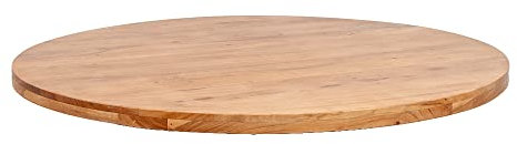 LEBENSwohnART Akazie Tischplatte ALREDO Natural Esstischplatte Massivholzplatte Holzplatte (D150cm)