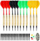 BNGXR Dartpfeile mit kunststoffspitze, 12 Stück Soft Dartpfeile 18 Gramm mit 100 Kunststoff Dartspitzen für Junge Leute und Alte Leute Innenaktivitäten