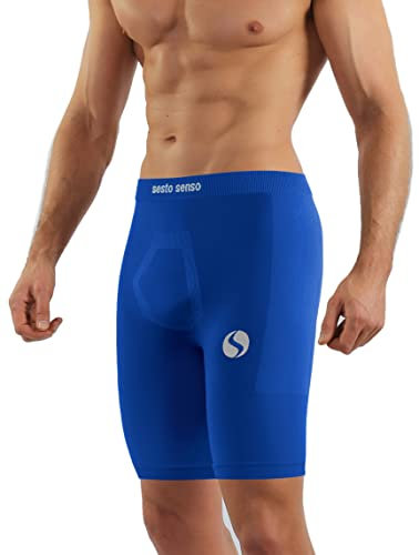 sesto senso Unterziehhose Herren Radlerhose Radhose Kurz Unter Shorts Sport Eng XXL/3XL Blau Royal
