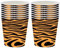 POPOYU Lot de 16 gobelets en papier imprimé tigre, gobelets en papier à imprimé animal, fournitures de fête d'anniversaire pour enfants, fête prénatale, décorations de fête sur le thème du zoo de la