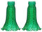 ANYONGLU Lily Lampshade Only 2 Pack Green Tulip Flower Glass Lamp Shade Replacement Tiffany Style Lily Table Floor Lampshade Replacement