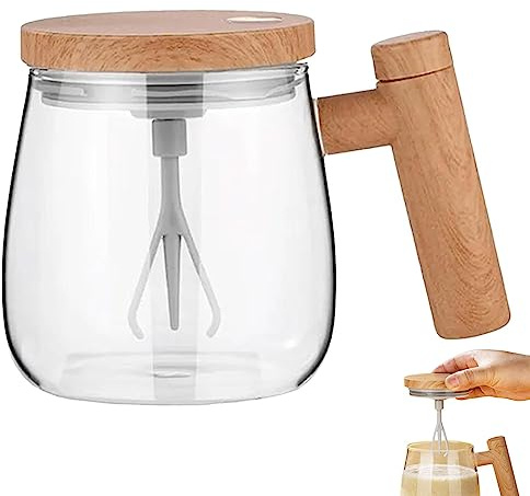 Mineatig Tazza Da Caffè Auto Mescolante, 400 Ml, Vetro, Tazza Da Caffè Automatica Veloce