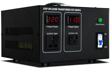 Transformador de baja/subida de 220 V a 110 V, convertidor de voltaje de 5000 W, transformador de potencia resistente de 110 a 220