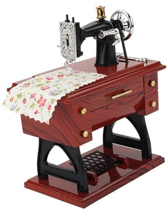 Luwecf Nähmaschine Mini Spieluhr Retro Stil Dekoration Mini