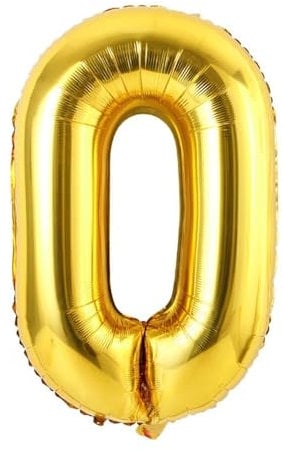 Vthoviwa 32 Zoll Luftballon Zahlen 0 Golden, Luftballon 0. Geburtstag Foil Ballon, 0123456789,10-19,20-25,30,40,50,60,70,80,90, Party Decoration