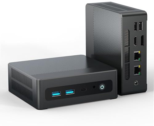 DARYUKUM Mini PC Alder Lake N100 (jusqu'à 3.4GHz,6W) 16Go RAM 512Go M.2 SSD Ordinateur de Bureau, Tour PC 4K@60HZ HD Dual Display, Windows 11 avec HDMI/WiFi 6/BT5.2/RJ 45 Mini Ordinateur de Bureau