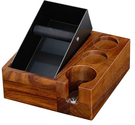 Tamperstation, Espresso Tamper Station, Espresso Tamperstation und Klopfbox, Espresso Tamper Station, Kaffee Tamper, Kaffee Zubehör Organizer, mit Verteiler Siebträger Puck-Sieb-Zubehör (58mm丨Pro)