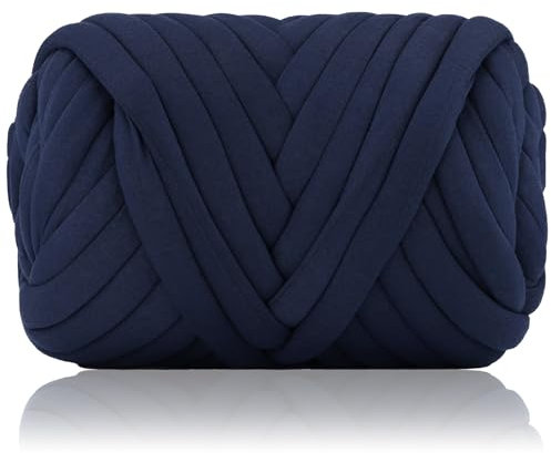 50M Dicke Wolle Zum Handstricken ChunkyWolle 1000g Sperrige ArmstrickenWolle DickeWolle Zum HäKeln Handstrickwolle Armstricken WolleFüR Teppich SehrWolle ZumArmstricken (Schwarz)