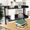 Mocoli Tischregal, Schreibtisch Organizer Schreibtischregal 2 Etage Schreibtischregal Klemmbar Schreibtisch Regalaufsatz Schreibtisch Aufsatzregal für Büro Zuhause 44x22x39cm Schwarz