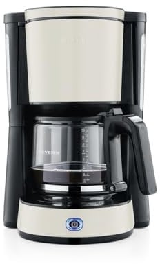 Severin - Cafetera de goteo jarra cristal 10 tazas 1000 W Beige KA 9575