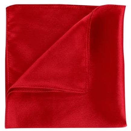 WLLHYF Einstecktücher aus Seide für Herren Einfarbig 34,9 x 34,9 cm, Weiches Vorgefaltetes Einstecktuch Weiße Taschentücher Herrenanzug-Zubehör für Hochzeitsfeier (Weinrot)