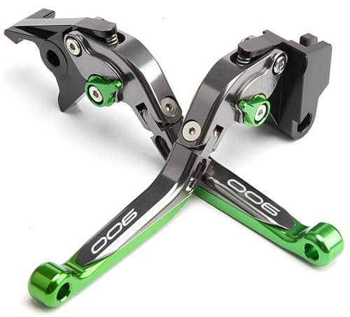 ZESIDIMO Für Z900 Z 900 2017 2018 2019 2020 2021 CNC Einstellbar Faltbare Ausziehbare Bremskupplungshebel Motorrad (Grün)