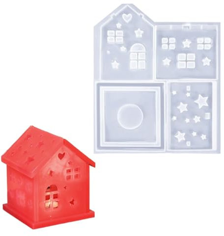 Stampo in Silicone 3D per Case e Candele - Stampi per Gesso e Resina Epossidica - Casette per Casa Candele Fai da Te