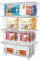 Lot de 4 Panier Congelateur Coffre, Empilable Rangement Congelateur Coffre, pour 142 à 198 L Congelateur, Empilable Congélateur avec Poignée, pour Accès Facile aux Aliments Surgelés, Blanc
