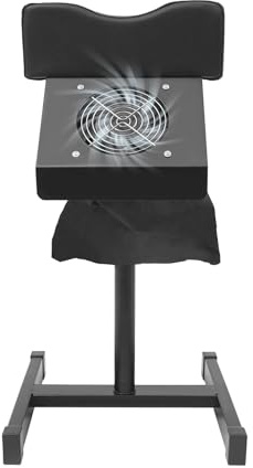 22W Fauteuil Pedicure aver Ventilateur Anti-poussière,Salon Beauté ou Salon l'ongle Chariot Hauteur Réglable 48-68CM,Support pour Outils Pédicure Beauty Foot Recking (Noir)