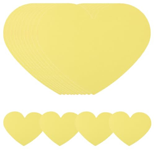 40 Stück Rote Herzen Papier, Papierherzen Groß, Papierausschnitte in Herzform, Rote Herz Papier Deko für Hochzeit Geburtstag Valentinstag, Pinnwand, Wand, Klassenzimmer, Schule, Bastelprojekte (Gelb)
