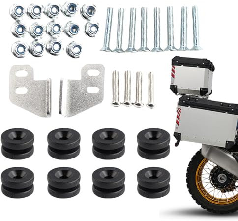 Kit de support de valise latérale – Porte-bagages arrière, support de bagages de moto | de montage robuste, système de fixation de sac de voyage, colliers de serrage pour cadre de vélo, support