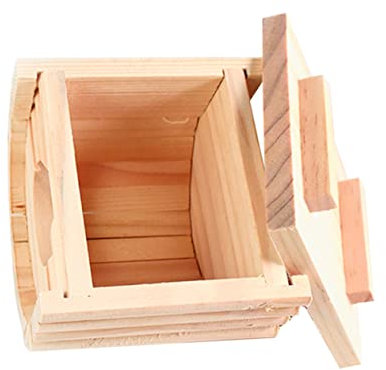 PEPLAYTAL Cabane en Rondins Litière pour Hamster Enclos Surélevé pour Animaux De Compagnie en Bois