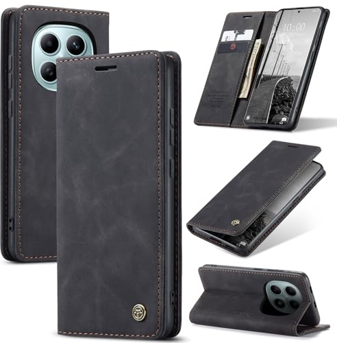 Phernykas Handyhülle für Xiaomi Redmi Note 15 5G Hülle Leder,Magnetische Klapphülle mit kartenfach und Standfunktion Smartphone Schutzhülle Lederhülle Xiaomi Redmi Note 15 5G Flip Book Case (Schwarz)
