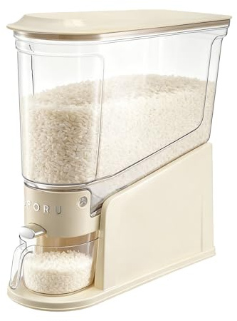 SUNNYNEST Rice Dispenser Rice Container Large Sealed Grain Container with Lids and Time Recorder Food Bucket Grain Storage Container Cereal Storage Box Tank for Home Kitchen