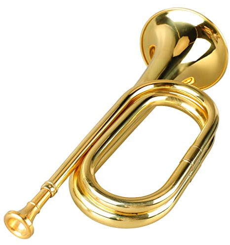 Eminchu Einsteigerfreundliche Trompete aus Messing Im C-Dur-Stil Im Militärstil für Einfaches Spielen für Orchester- und Blaskapellen-Fans (GOLD)