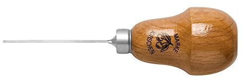Kirschen 5701000 Micro-Outil de sculpteurs avec manche poire Coupe 1 droite, Beige/Argent, 1,5 mm