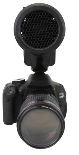 Variabler Waben Aufsatz JJC SG-L für größere Aufsteckblitzgeräte z.B. Canon Speedlite 540EX / 550EX, Nissin DI 622, Pentax AF-540 FGZ, HVL-F58AM u.v.a.