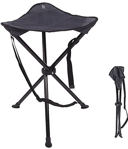Bo-Camp Dreibein Hocker XL Falthocker Camping 3-Bein Hoch Angeln Stahl 100 kg