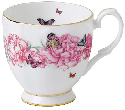 Miranda Kerr von Royal Albert Gratitude Tasse, Bone China Porzellan, weiß, 0,3 Liter