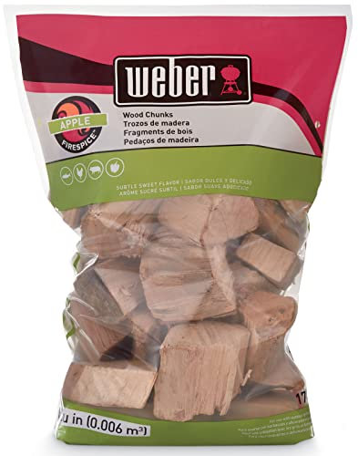 Weber 17139 - Trozos de madera de manzana, 350 pies cúbicos