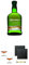 Connemara Peated Single Malt 0,7 Liter + Stölzle Nosingglas für Whisky 2 Gläser - 1610031 + Schiefer Glasuntersetzer eckig ca. 9,5 cm Ø 2 Stück