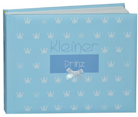 alles-meine.de GmbH Fotoalbum Baby erste Fotos - Kleiner Prinz - Gebunden zum Einkleben blanko - klein für bis zu 36 Bilder - Fotobuch/Photoalbum/Babyalbum/Album - für Jung..