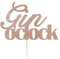 LissieLou Gin O'Clock Cake Topper Made in the UK Glitter Card Rose Gold…