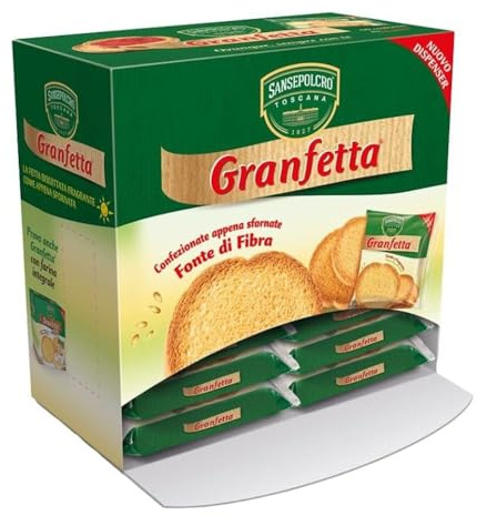 San Sepolcro - Granfetta Fette biscottate rotonde fragranti e leggere - 192 monodosi da 15gr
