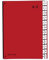PAGNA Pultordner 24249-01 DIN A4 A-Z 24Fächer Polypropylen rot