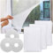Hoiny Mosquito Net for Windows,3 Packs DIY Self-Adhesive Window Screen Mesh (1.3 * 1.5 m) with 3 Rolls White Tapes,Universal Transparent Mosquito Insect Screen Can Be Cut and Fit Without Drilling