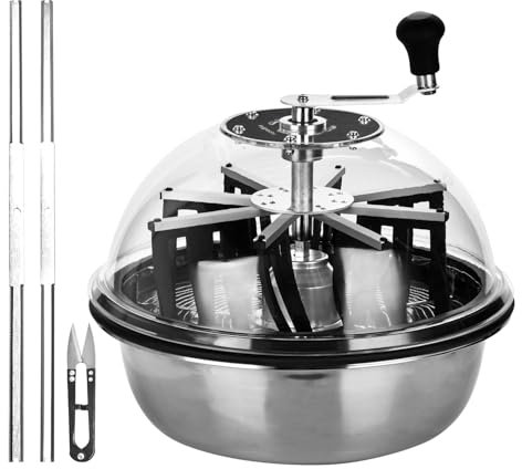 Aygrochy Blattschüssel Trimmer, Blattschalentrimmer für Pflanzenknospen und Blumen, mit verbesserten Zahnrädern, scharf, Silber, 19-inch(48cm Durchmesser)