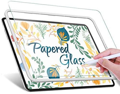 JETech Papier Glas Schutzfolie für iPad Air 5/4 10,9 Zoll und iPad Pro 11 Zoll (2022/2021/2020/2018 Modelle), Displayschutz Panzer Schutz Gehärtetes Papier Matt Finish Blendfreiem