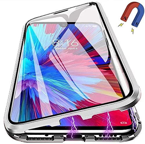 Magnetische Hülle für Samsung Galaxy Note 10 Plus, 360° Vollschutz Clear Cover Metall Bumper mit Vorder und Rückseite Klar 9H Gehärtetem Glas Schutzhülle für Samsung Galaxy Note 10 Plus, Splitter