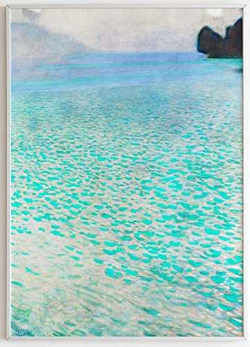 JOPRICO Gustav Klimt Poster Kunstdruck - Attersee (1900) - Art Nouveau Poster – Kunstdruck in Galeriestandard – berühmte Gemälde Poster – berühmte Bilder Größe 50x70 cm | 20x28 inch