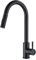 Suguword Kitchen Sink Faucet Pull Out Kitchen Mixer Tap - High Arc Spout Bar Sink Tap 1 Hole, Dual Spray Modes | Solid Brass | Matte Black | 360° Swivel
